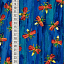 Ткань хлопок пэчворк синий разноцветные, детская тематика животные, ALFA (арт. 232226)