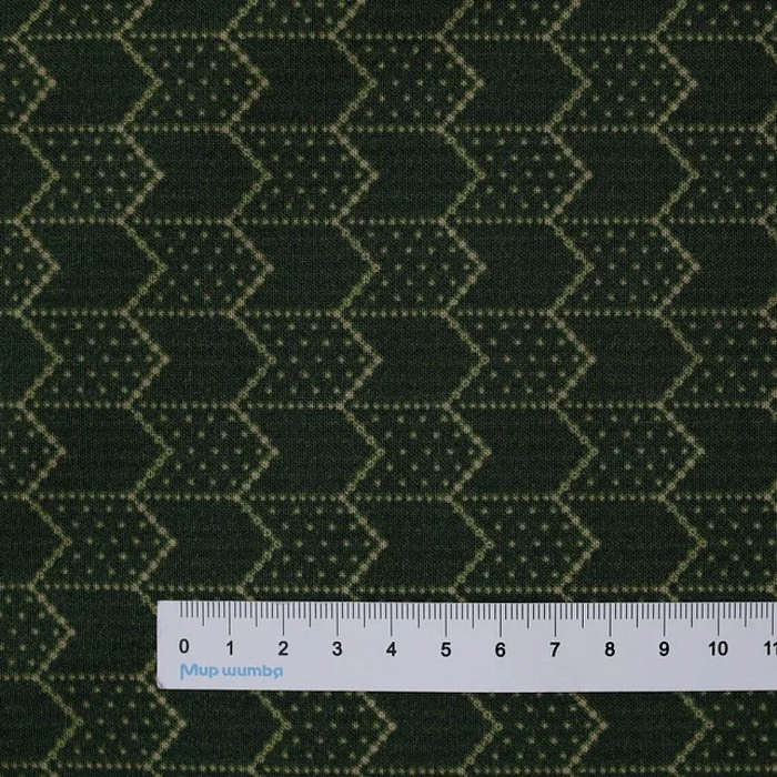 Ткань хлопок пэчворк зеленый, геометрия, Henry Glass (арт. 2919-66)