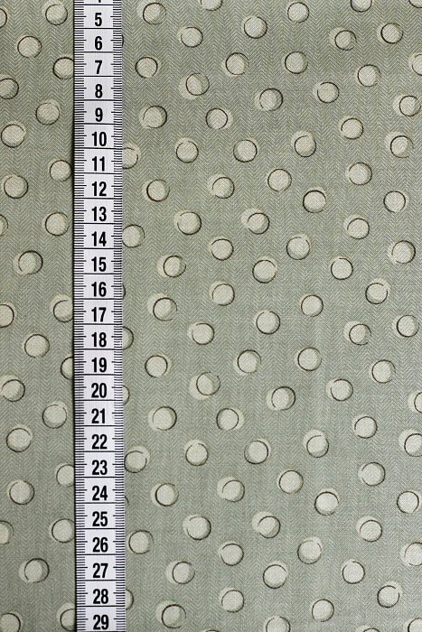 Ткань хлопок сумочные болотный, горох и точки, Daiwabo (арт. 244003)