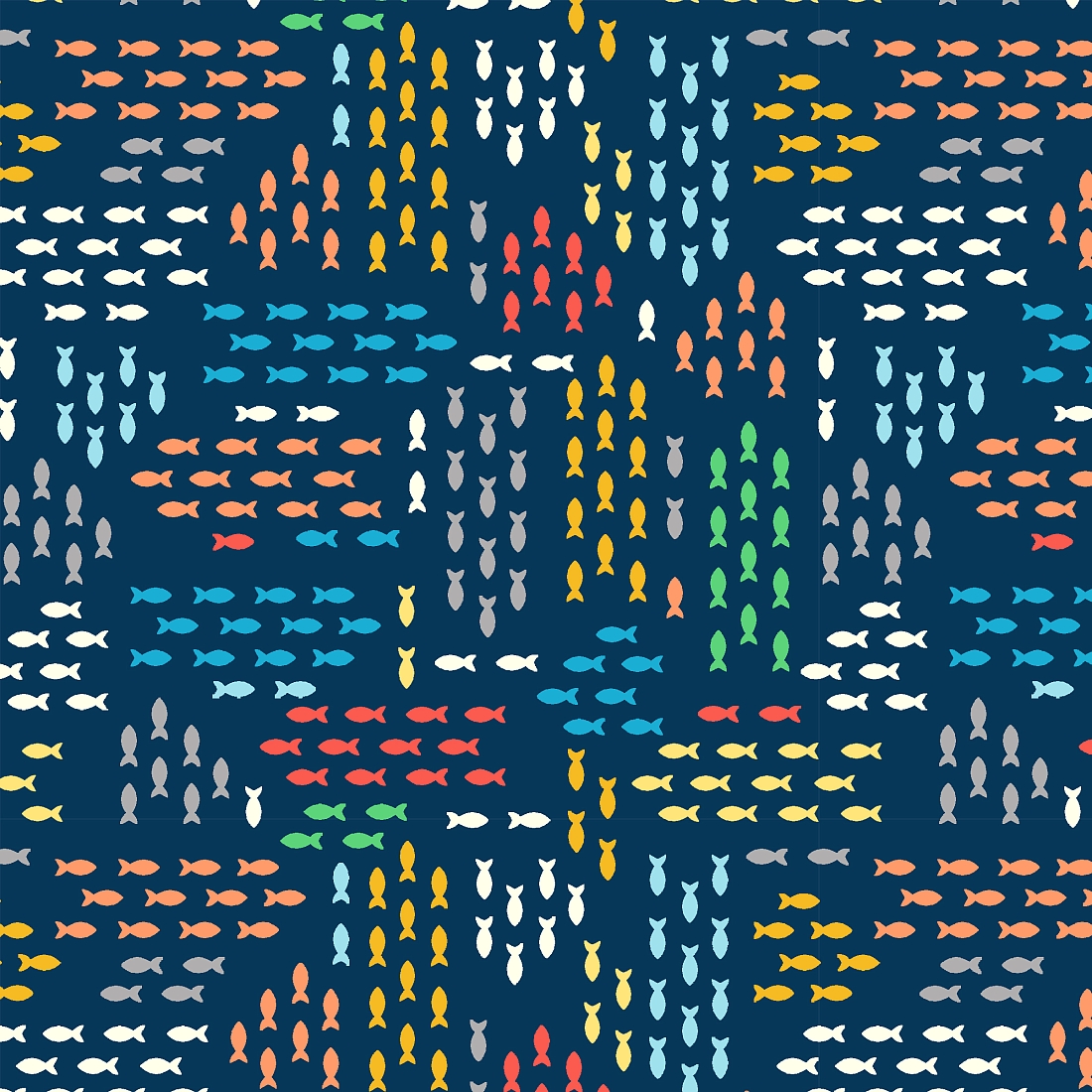 Ткань хлопок для пэчворка синий, детская тематика морская тематика, Blank Quilting (арт. 249771)