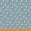 Ткань хлопок пэчворк голубой, цветы, Windham Fabrics (арт. 52566-3)