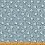 Ткань хлопок для пэчворка для одежды голубой, цветы, Windham Fabrics (арт. 52567-3)