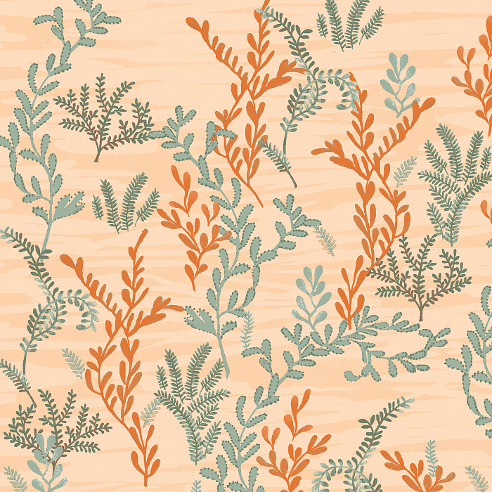 Ткань хлопок пэчворк оранжевый, морская тематика, Windham Fabrics (арт. 50246-4)