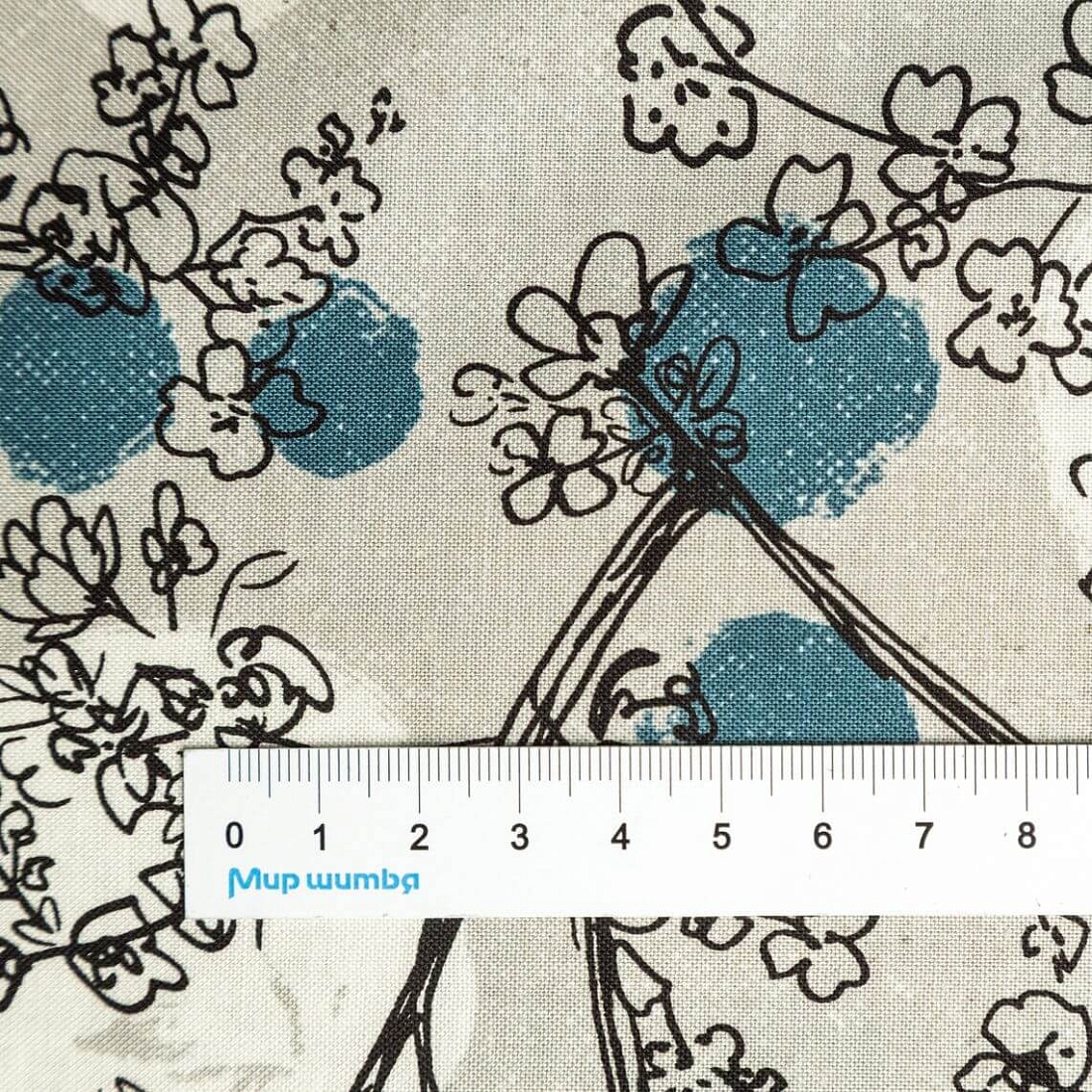 Ткань хлопок для пэчворка бежевый, цветы, Blank Quilting (арт. 5416-11)