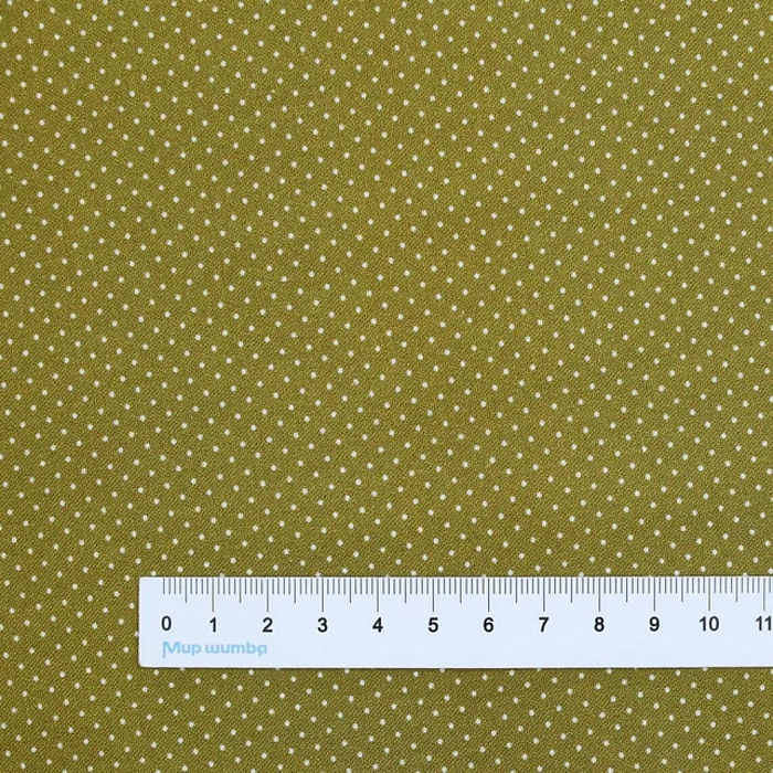 Ткань хлопок пэчворк болотный, горох и точки, Stof (арт. 4512-875)