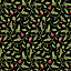 Ткань хлопок пэчворк зеленый черный, цветы фактура, Henry Glass (арт. 237077)