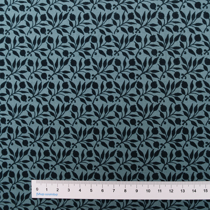 Ткань хлопок пэчворк синий, флора, FreeSpirit (арт. PWWM058.INDIGO)