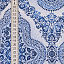 Ткань хлопок пэчворк синий белый, цветы дамаск восточные мотивы, ALFA (арт. 230227)