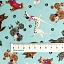 Ткань хлопок для пэчворка голубой, животные, Blank Quilting (арт. 5416-11)