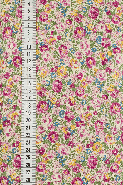 Ткань хлопок пэчворк разноцветные, цветы, ALFA (арт. 234781)