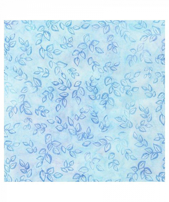 Ткань хлопок пэчворк голубой, батик флора, Robert Kaufman (арт. )