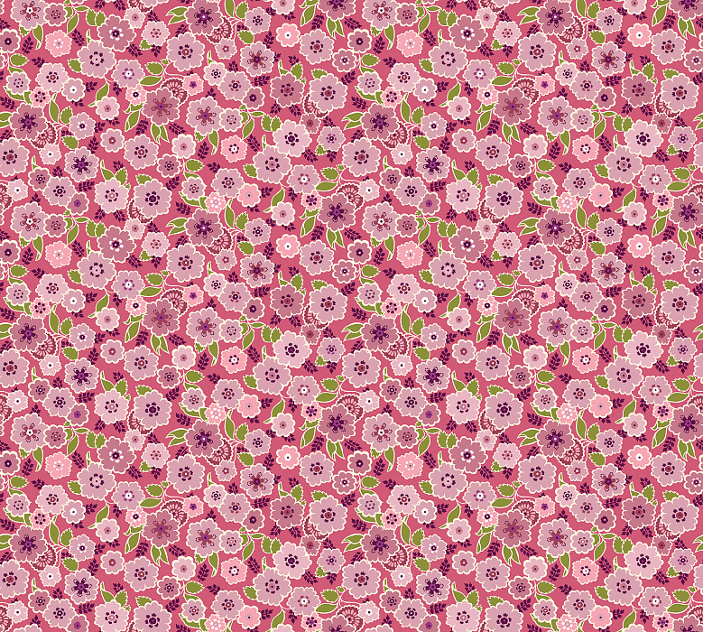 Ткань хлопок пэчворк розовый, цветы, Benartex (арт. 1011001B)