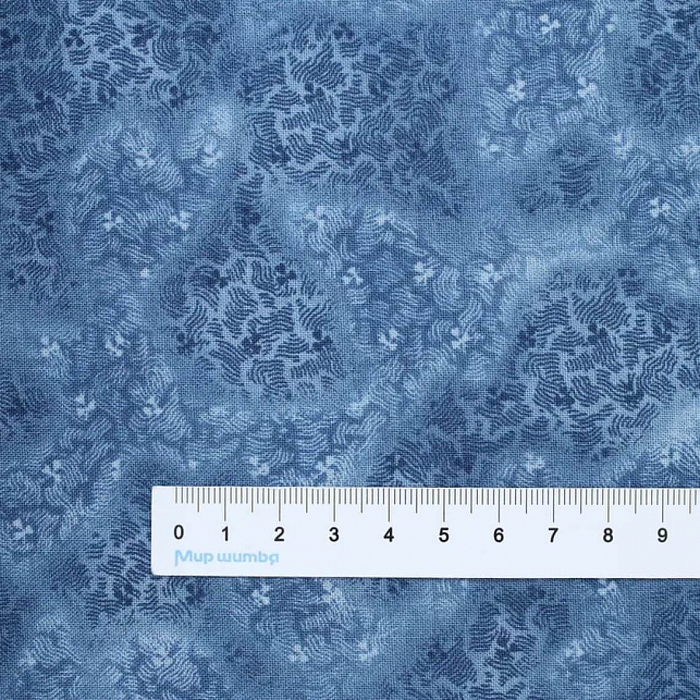 Ткань хлопок пэчворк синий, фактура, Stof (арт. 4513-624)