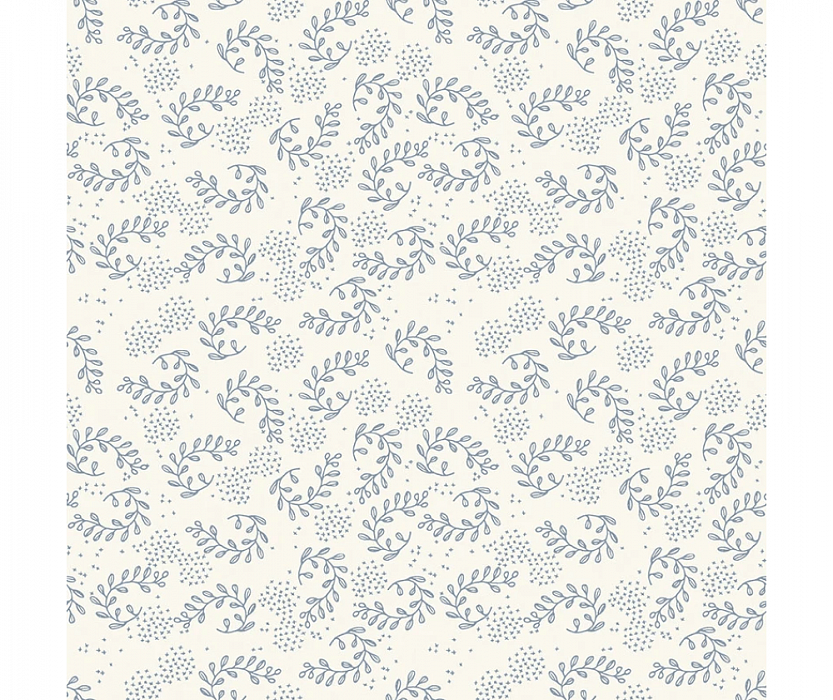 Ткань хлопок пэчворк белый, цветы флора, Riley Blake (арт. C11133-CREAM)