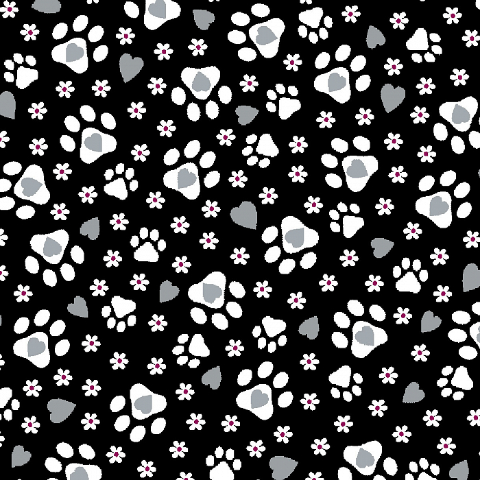 Ткань хлопок пэчворк белый черный, животные, Studio E (арт. 237224)