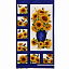 Ткань хлопок пэчворк синий, цветы, Benartex (арт. 10211-55)