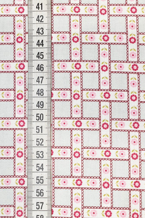 Ткань хлопок пэчворк розовый, геометрия, ALFA Z DIGITAL (арт. AL-Z1011 blue)