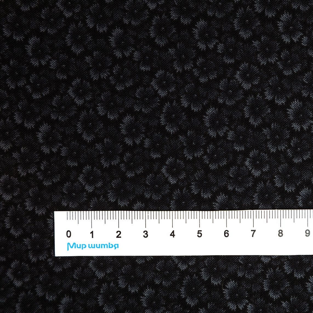 Ткань хлопок для пэчворка черный, цветы, Moda (арт. 5416-11)