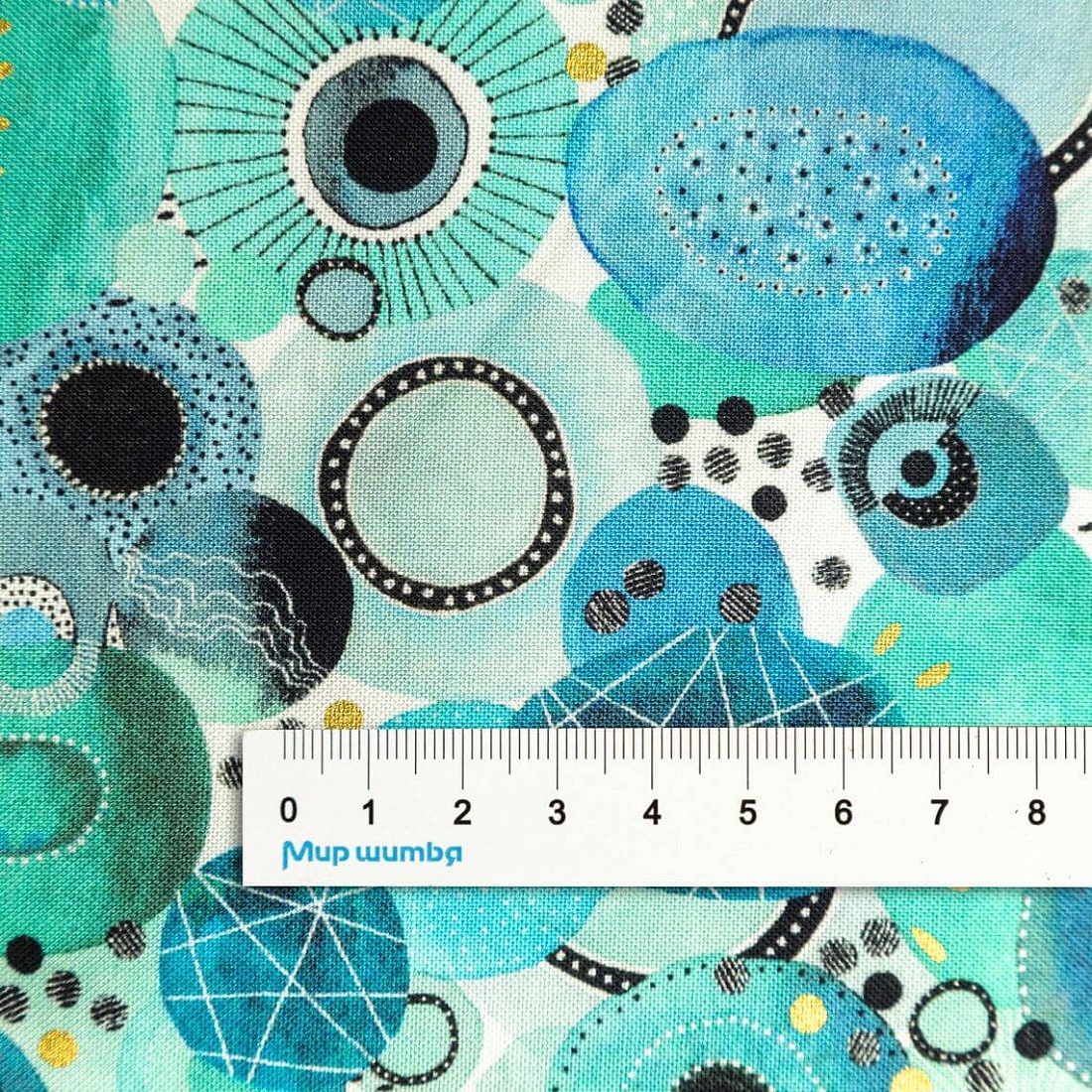 Ткань хлопок для пэчворка для одежды голубой, фактура, Windham Fabrics (арт. CX6363-Girl)