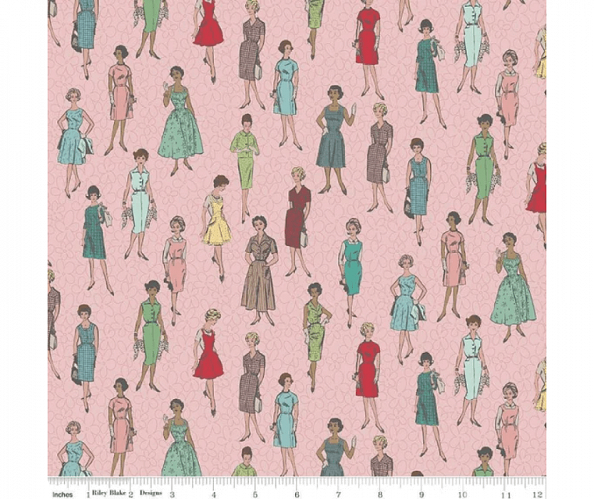 Ткань хлопок пэчворк розовый, рукоделие, Riley Blake (арт. C10936-FROSTING)