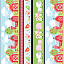 Ткань хлопок пэчворк разноцветные, полоски бордюры ферма, Benartex (арт. 248808)