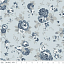 Ткань хлопок пэчворк голубой, цветы розы, Riley Blake (арт. C9600-DUSK)