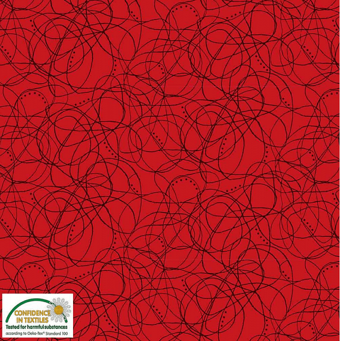 Ткань хлопок пэчворк красный, фактура, Stof (арт. 4518-043)