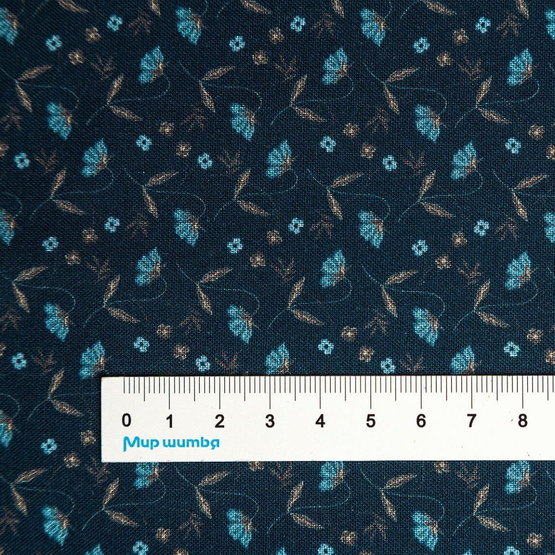 Ткань хлопок для пэчворка для одежды синий, мелкий цветочек цветы, Windham Fabrics (арт. 5416-11)