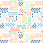 Ткань хлопок пэчворк белый разноцветные, детская тематика морская тематика, Blank Quilting (арт. 249770)