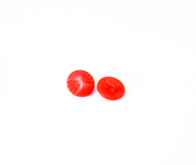 Пуговица рубашечная / блузочная пластик на ножке красный 11 мм