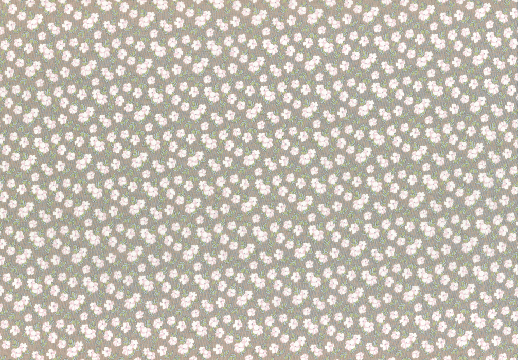 Ткань хлопок пэчворк серый, мелкий цветочек, Lecien (арт. 240867)
