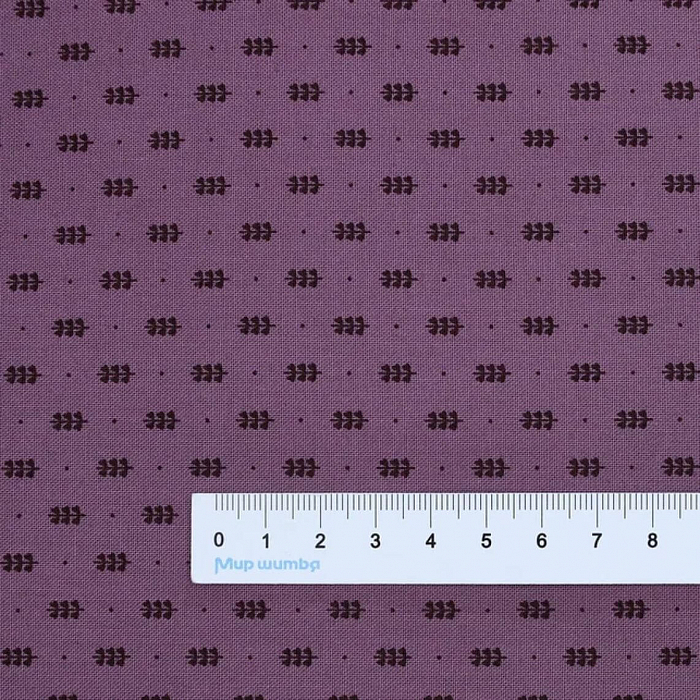Ткань хлопок пэчворк фиолетовый, цветы, Stof (арт. 4514-272)