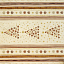 Ткань хлопок пэчворк коричневый оранжевый золото, полоски звезды новый год, Stof (арт. 126467)