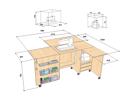 Стол швейный Комфорт-5L+