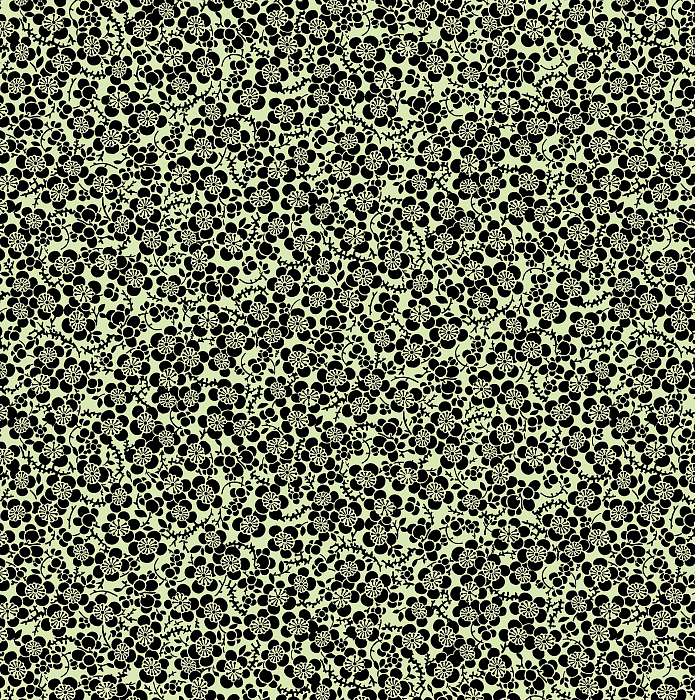 Ткань хлопок пэчворк черный травяной, мелкий цветочек, Benartex (арт. 219593)