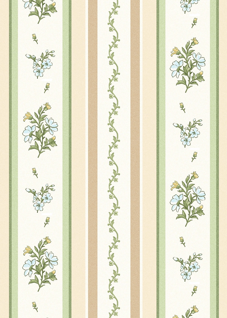 Ткань хлопок для пэчворка бежевый, бордюры флора, Maywood Studio (арт. MAS8515-E)
