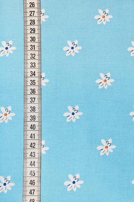 Ткань хлопок пэчворк голубой, мелкий цветочек цветы, Michael Miller (арт. SG5679-SKYX-D)
