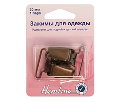 Застежка для комбинезонов Hemline арт. 457.BR бронза, 30 мм