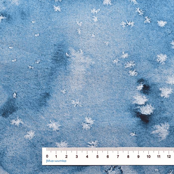 Ткань хлопок пэчворк синий, муар, Moda (арт. 20396-24)