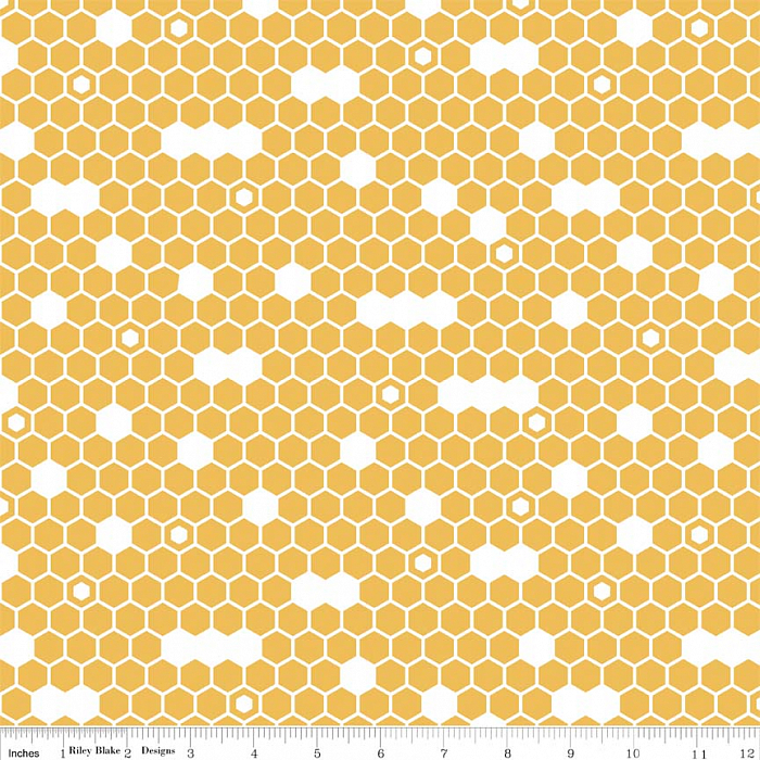 Ткань хлопок пэчворк желтый белый, клетка, Riley Blake (арт. C4362-YELLOW)