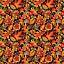Ткань хлопок пэчворк зеленый оранжевый, фактура природа осень, Benartex (арт. 5432M12B)