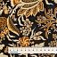 Ткань хлопок для пэчворка для одежды коричневый, цветы, Windham Fabrics (арт. 53700M-3)