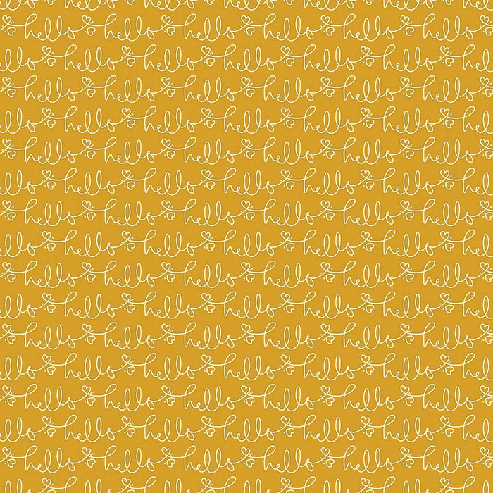 Ткань хлопок пэчворк желтый, надписи, Riley Blake (арт. C8602-MUSTARD)