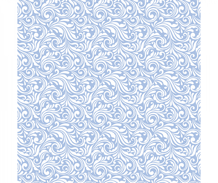 Ткань хлопок пэчворк голубой, фактура завитки флора, Benartex (арт. 9496-50)