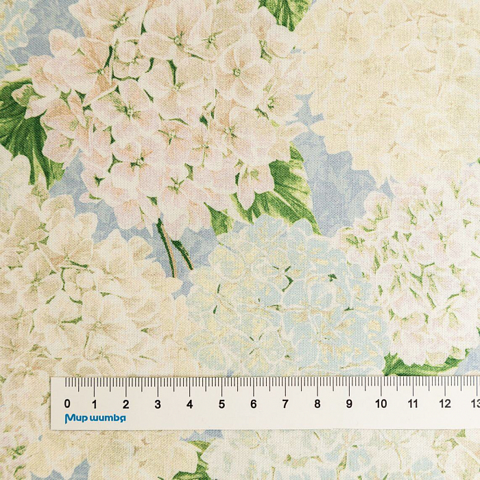 Ткань хлопок пэчворк голубой, флора, Windham Fabrics (арт. AL-12336)