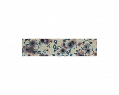Тесьма эластичная Серые цветы с метанитью 60 мм