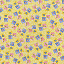 Ткань хлопок пэчворк желтый, мелкий цветочек детская тематика горох и точки, RJR (арт. 1809-001)