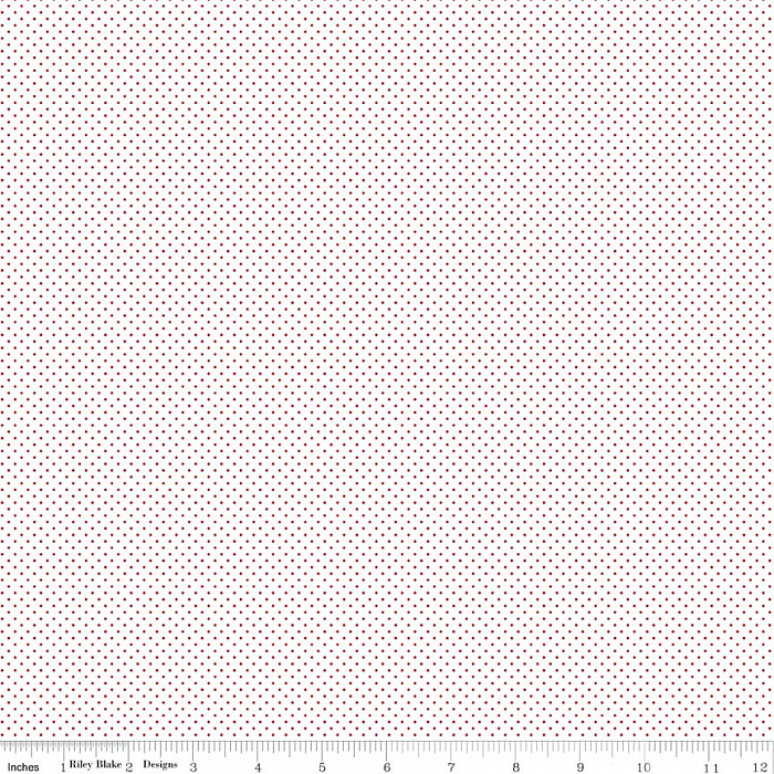 Ткань хлопок пэчворк белый, горох и точки, Riley Blake (арт. 254752)