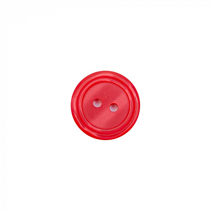 Пуговица рубашечная / блузочная пластиковая на прокол, 20 мм, красный