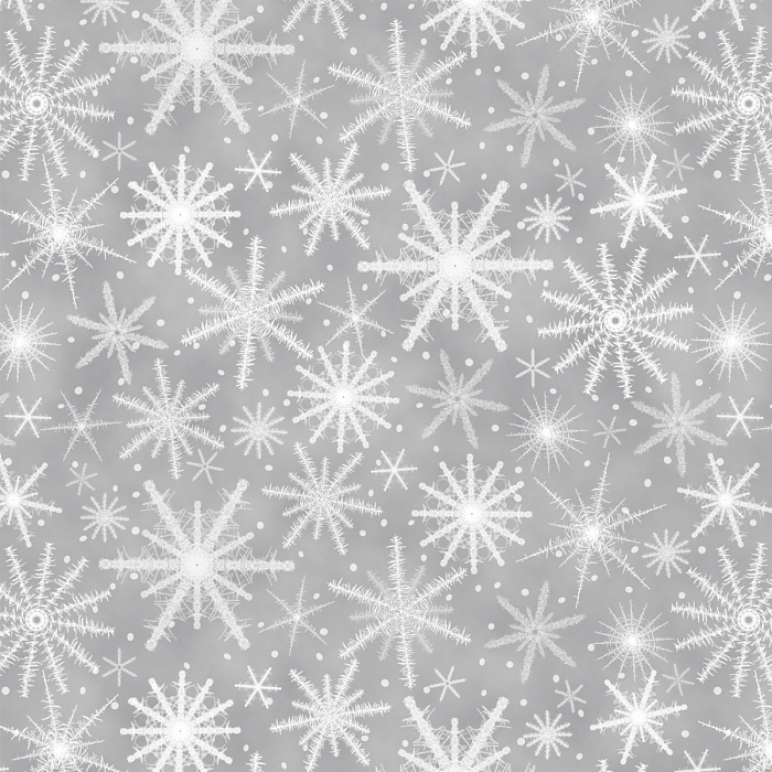 Ткань хлопок пэчворк серый, новый год, Henry Glass (арт. )